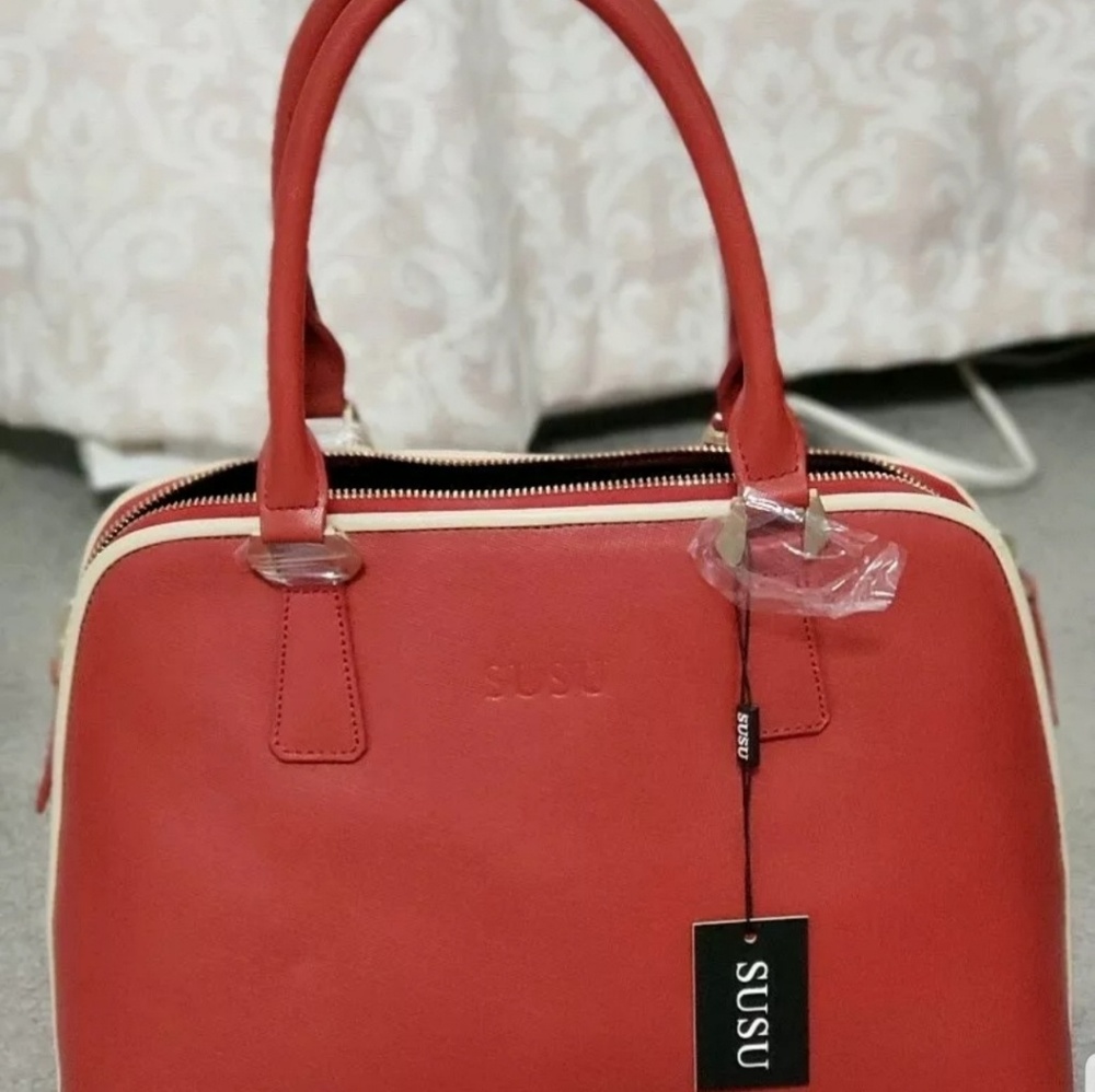 RED SUSU The Melissa Saffiano Leather Bag, Done